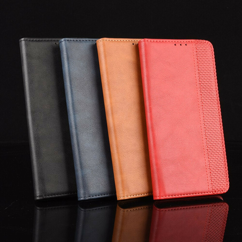 Flip Cover Poco X3 Effet Cuir Vintage Stylisé Flip Cover Poco X3 Effet Cuir Vintage Stylisé
