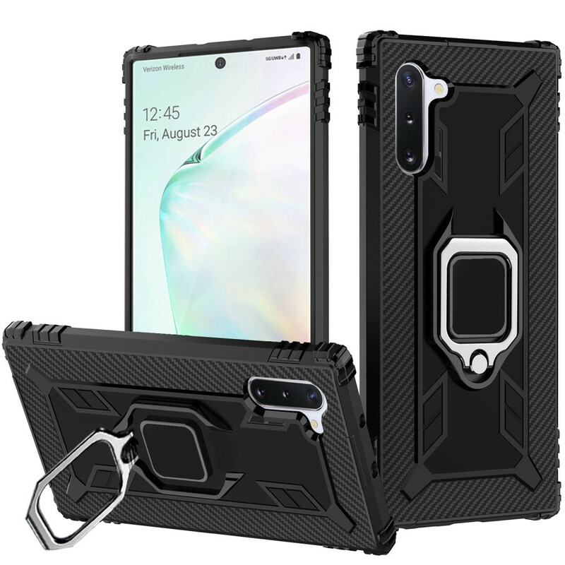 Coque Samsung Galaxy Note 10 Ring et Fibre Carbone Coque Samsung Galaxy Note 10 Ring et Fibre Carbone