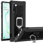 Coque Samsung Galaxy Note 10 Ring et Fibre Carbone