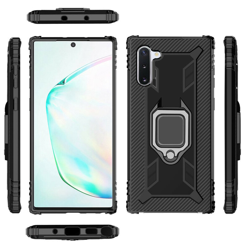 Coque Samsung Galaxy Note 10 Ring et Fibre Carbone Coque Samsung Galaxy Note 10 Ring et Fibre Carbone