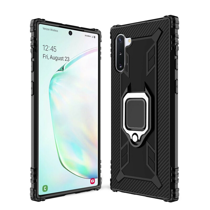 Coque Samsung Galaxy Note 10 Ring et Fibre Carbone Coque Samsung Galaxy Note 10 Ring et Fibre Carbone