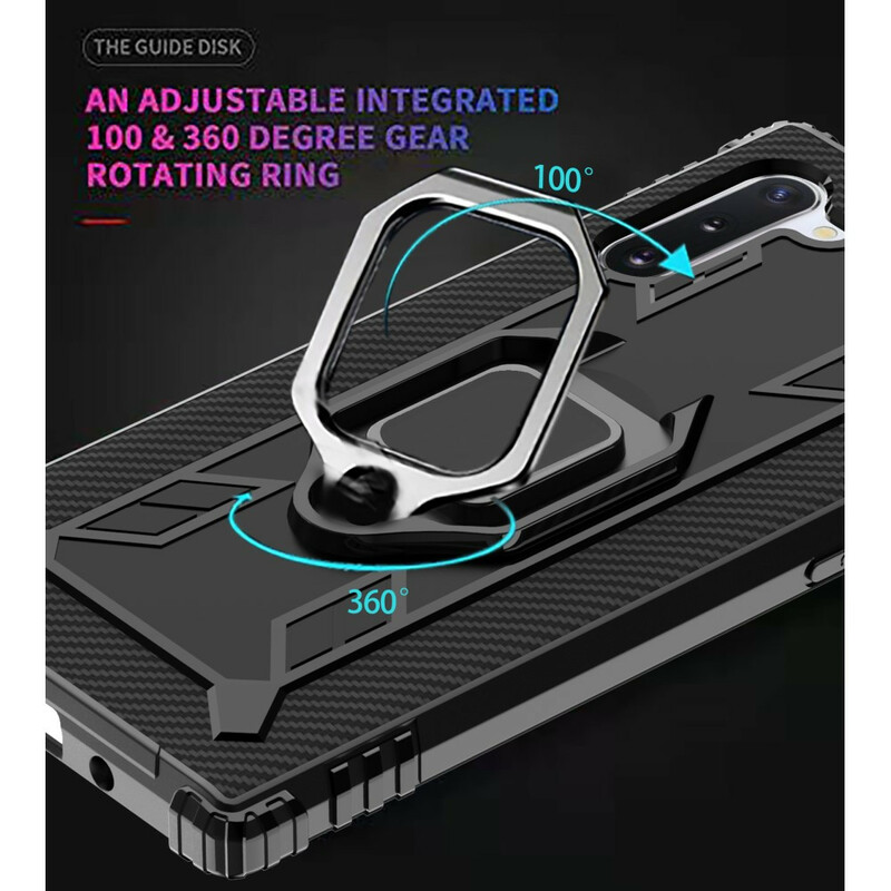 Coque Samsung Galaxy Note 10 Ring et Fibre Carbone Coque Samsung Galaxy Note 10 Ring et Fibre Carbone