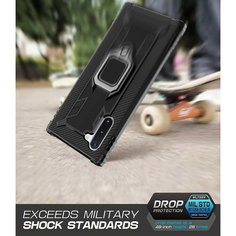 Coque Samsung Galaxy Note 10 Ring et Fibre Carbone Coque Samsung Galaxy Note 10 Ring et Fibre Carbone