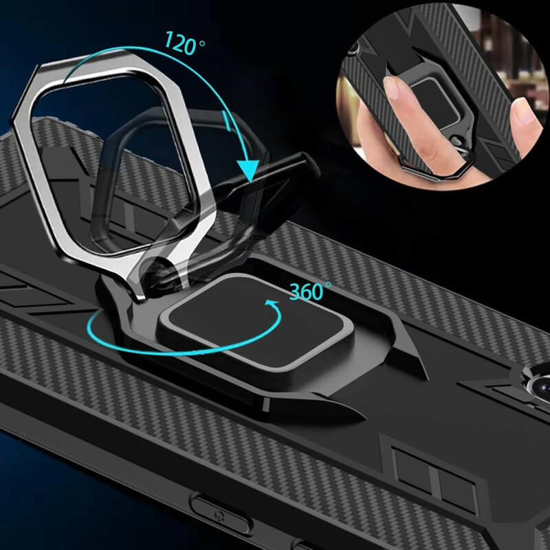 Coque Samsung Galaxy Note 10 Ring et Fibre Carbone Coque Samsung Galaxy Note 10 Ring et Fibre Carbone