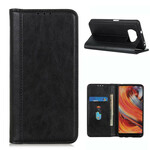 Flip Cover Poco X3 Cuir Litchi Fendu Élégance Flip Cover Poco X3 Cuir Litchi Fendu Élégance