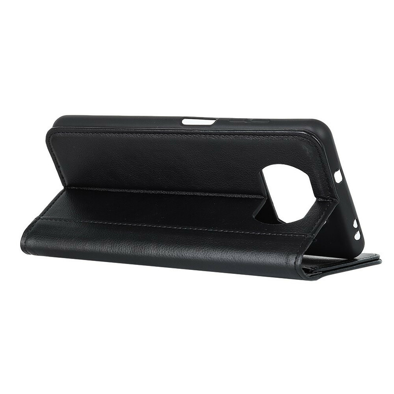Flip Cover Poco X3 Cuir Litchi Fendu Élégance Flip Cover Poco X3 Cuir Litchi Fendu Élégance