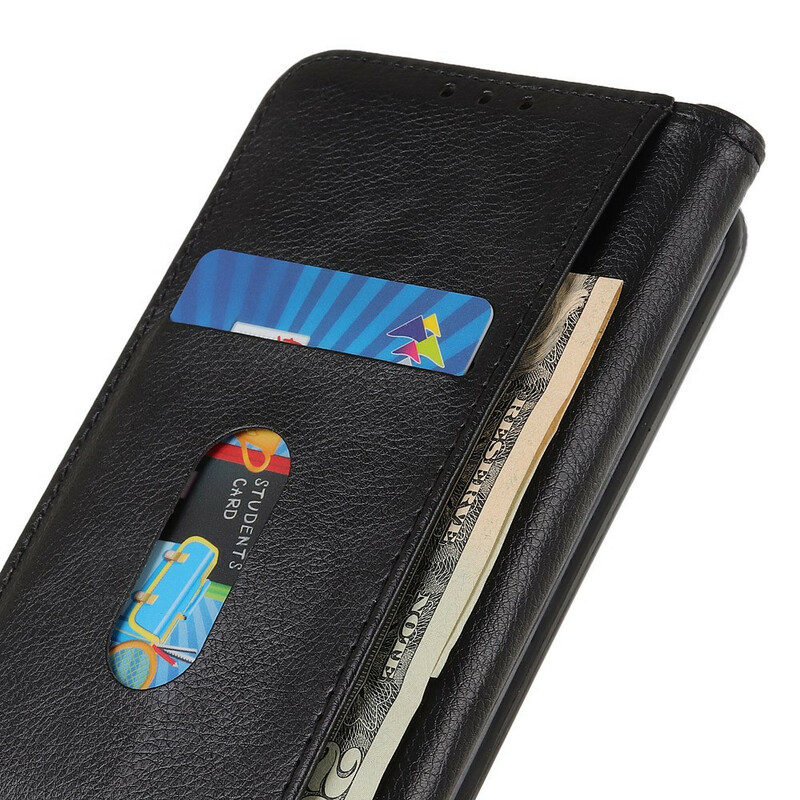 Flip Cover Poco X3 Cuir Litchi Fendu Élégance Flip Cover Poco X3 Cuir Litchi Fendu Élégance