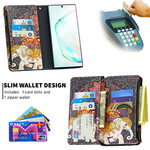 Housse Samsung Galaxy Note 10 Poche Zippée Éléphant Housse Samsung Galaxy Note 10 Poche Zippée Éléphant