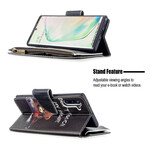 Housse Samsung Galaxy Note 10 Poche Zippée Ours