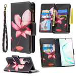 Housse Samsung Galaxy Note 10 Poche Zippée Fleur Housse Samsung Galaxy Note 10 Poche Zippée Fleur