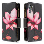 Housse Samsung Galaxy Note 10 Poche Zippée Fleur Housse Samsung Galaxy Note 10 Poche Zippée Fleur