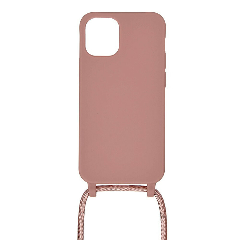 Coque iPhone 12 / 12 Pro Silicone et Cordon