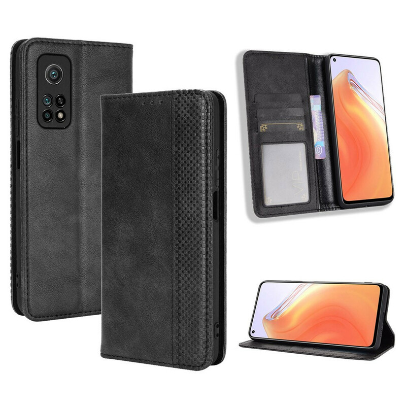 Flip Cover Xiaomi Mi 10T / 10T Pro Effet Cuir Vintage Stylisé Flip Cover Xiaomi Mi 10T / 10T Pro Effet Cuir Vintage Stylisé
