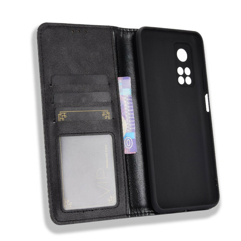 Flip Cover Xiaomi Mi 10T / 10T Pro Effet Cuir Vintage Stylisé Flip Cover Xiaomi Mi 10T / 10T Pro Effet Cuir Vintage Stylisé