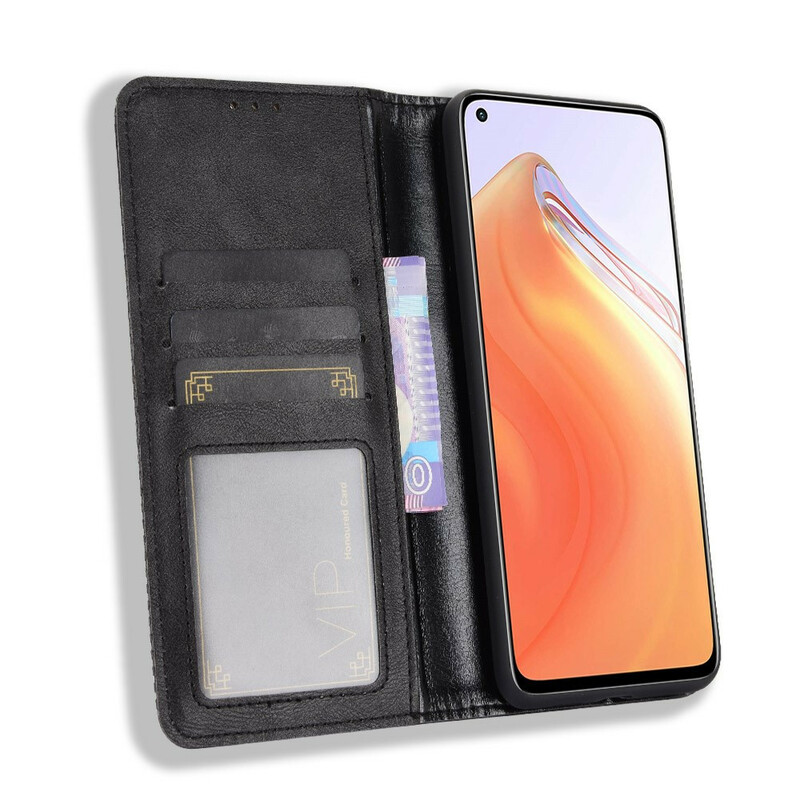 Flip Cover Xiaomi Mi 10T / 10T Pro Effet Cuir Vintage Stylisé Flip Cover Xiaomi Mi 10T / 10T Pro Effet Cuir Vintage Stylisé