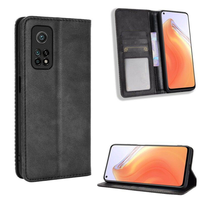 Flip Cover Xiaomi Mi 10T / 10T Pro Effet Cuir Vintage Stylisé Flip Cover Xiaomi Mi 10T / 10T Pro Effet Cuir Vintage Stylisé