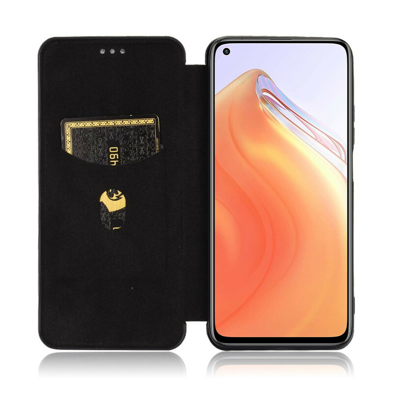 Flip Cover Xiaomi Mi 10T / 10T Pro Fibre Carbone avec Anneau Support Flip Cover Xiaomi Mi 10T / 10T Pro Fibre Carbone avec Anneau Support