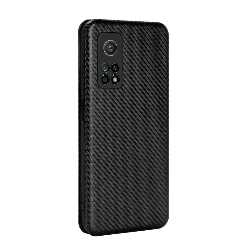 Flip Cover Xiaomi Mi 10T / 10T Pro Fibre Carbone avec Anneau Support Flip Cover Xiaomi Mi 10T / 10T Pro Fibre Carbone avec Anneau Support