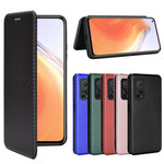 Flip Cover Xiaomi Mi 10T / 10T Pro Fibre Carbone avec Anneau Support