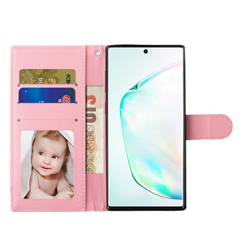Housse Samsung Galaxy Note 10 Oursons Light Spots à Lanière Housse Samsung Galaxy Note 10 Oursons Light Spots à Lanière
