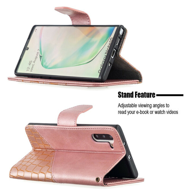 Housse Samsung Galaxy Note 10 Effet Peau de Crocodile Classique Housse Samsung Galaxy Note 10 Effet Peau de Crocodile Classique