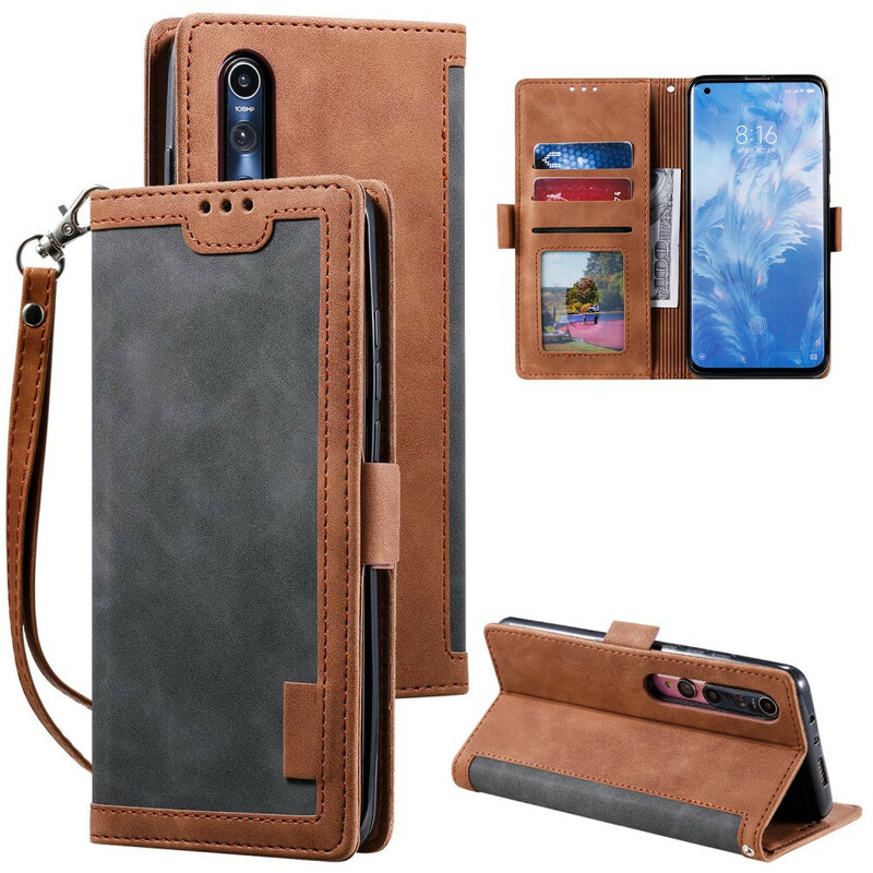 Housse Xiaomi Mi 10 / 10 Pro Simili Cuir Bicolore Contours Renforcés Housse Xiaomi Mi 10 / 10 Pro Simili Cuir Bicolore Contours Renforcés