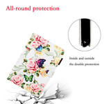 Housse Samsung Galaxy Tab A 8.0 (2019) Papillons sur Fleurs Housse Samsung Galaxy Tab A 8.0 (2019) Papillons sur Fleurs