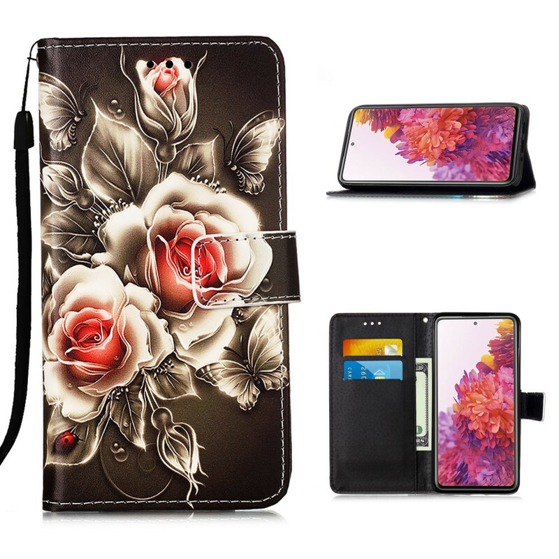 Housse Samsung Galaxy S20 FE Roses Dorées Housse Samsung Galaxy S20 FE Roses Dorées