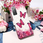 Housse Samsung Galaxy S20 FE Papillons Rouges Housse Samsung Galaxy S20 FE Papillons Rouges