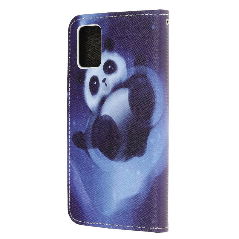 Housse Samsung Galaxy A51 Panda Space à Lanière