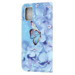 Housse Samsung Galaxy A51 Papillons Diamants à Lanière Housse Samsung Galaxy A51 Papillons Diamants à Lanière