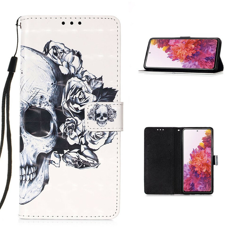Housse Samsung Galaxy S20 FE Tête de Mort Fleurie Housse Samsung Galaxy S20 FE Tête de Mort Fleurie