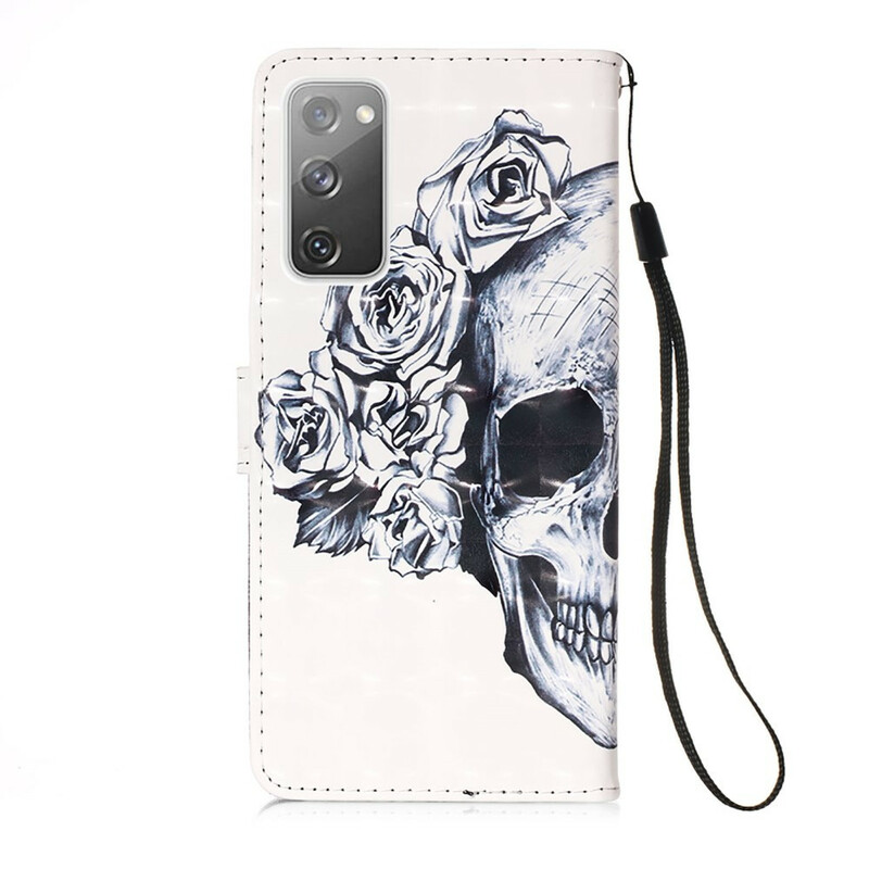 Housse Samsung Galaxy S20 FE Tête de Mort Fleurie Housse Samsung Galaxy S20 FE Tête de Mort Fleurie
