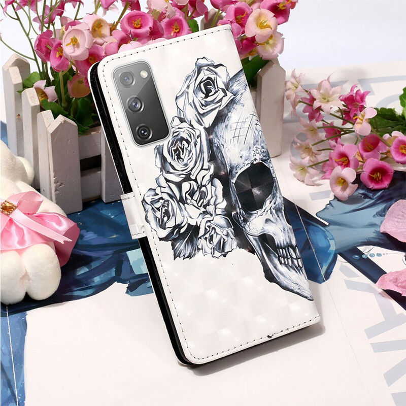 Housse Samsung Galaxy S20 FE Tête de Mort Fleurie Housse Samsung Galaxy S20 FE Tête de Mort Fleurie