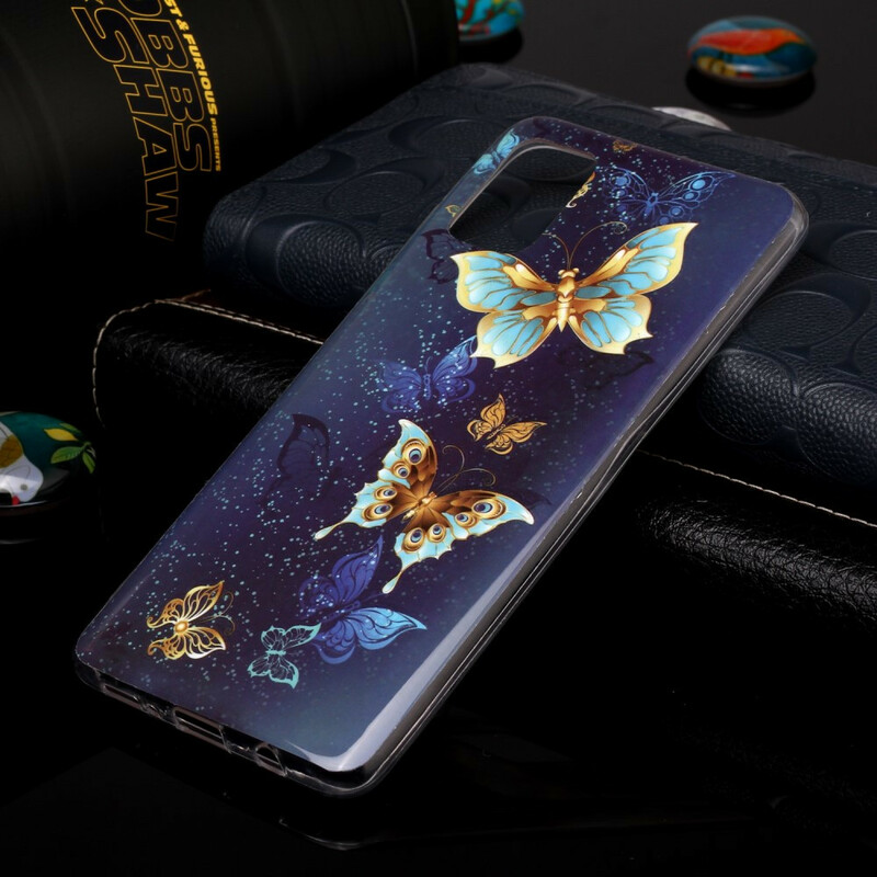 Coque Samsung Galaxy A51 Série Papillons Fluorescente