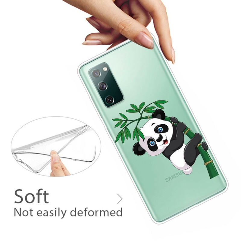 Coque Samsung Galaxy S20 FE Transparente Panda Sur Le Bambou