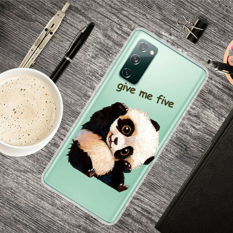 Coque Samsung Galaxy S20 FE Transparente Panda Give Me Five