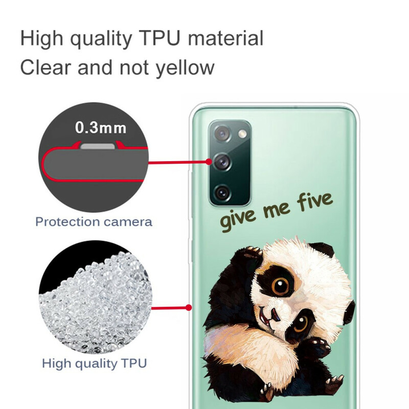 Coque Samsung Galaxy S20 FE Transparente Panda Give Me Five