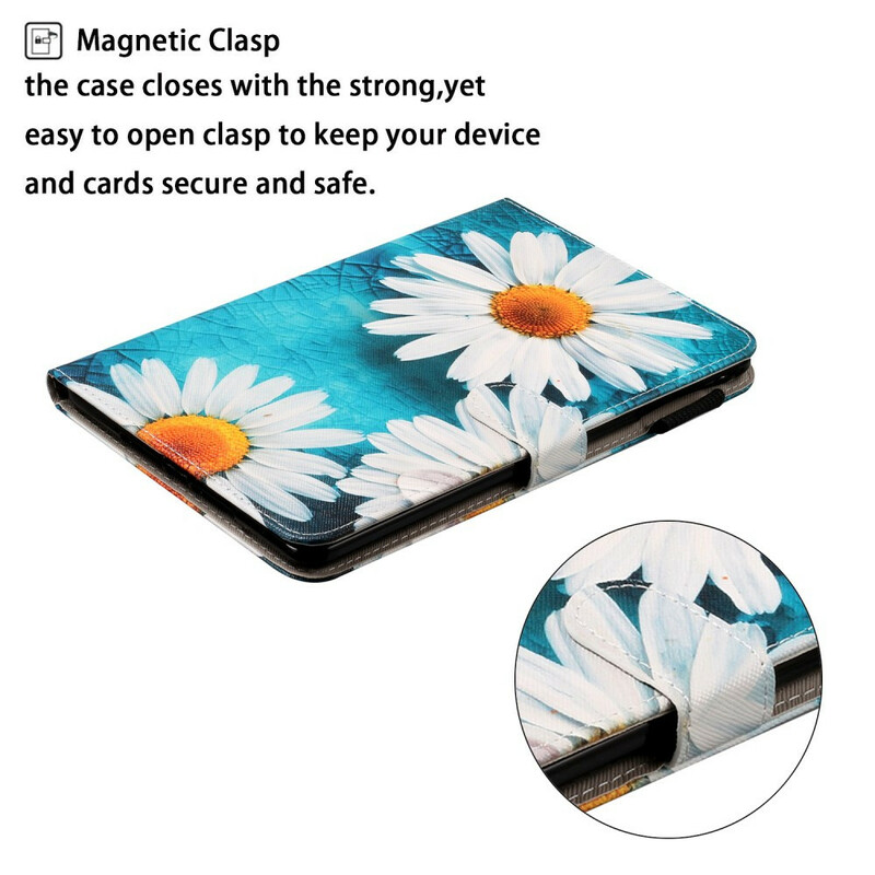 Housse Samsung Galaxy Tab A 8.0 (2019) Fleur Blanche