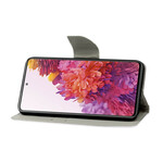 Housse Samsung Galaxy S20 FE Fleurs Colorées à Lanière