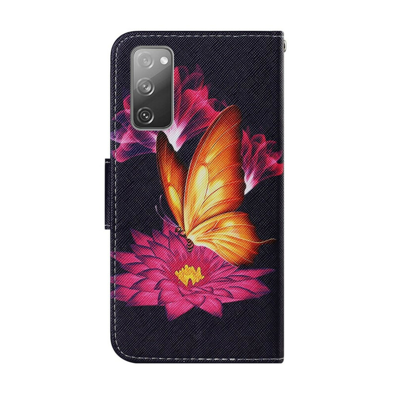 Housse Samsung Galaxy S20 FE Papillon et Lotus