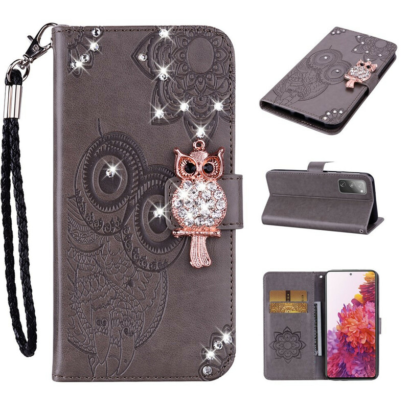 Housse Samsung Galaxy S20 FE Hibou Mandala et Breloque Housse Samsung Galaxy S20 FE Hibou Mandala et Breloque