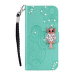 Housse Samsung Galaxy S20 FE Hibou Mandala et Breloque