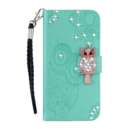 Housse Samsung Galaxy S20 FE Hibou Mandala et Breloque