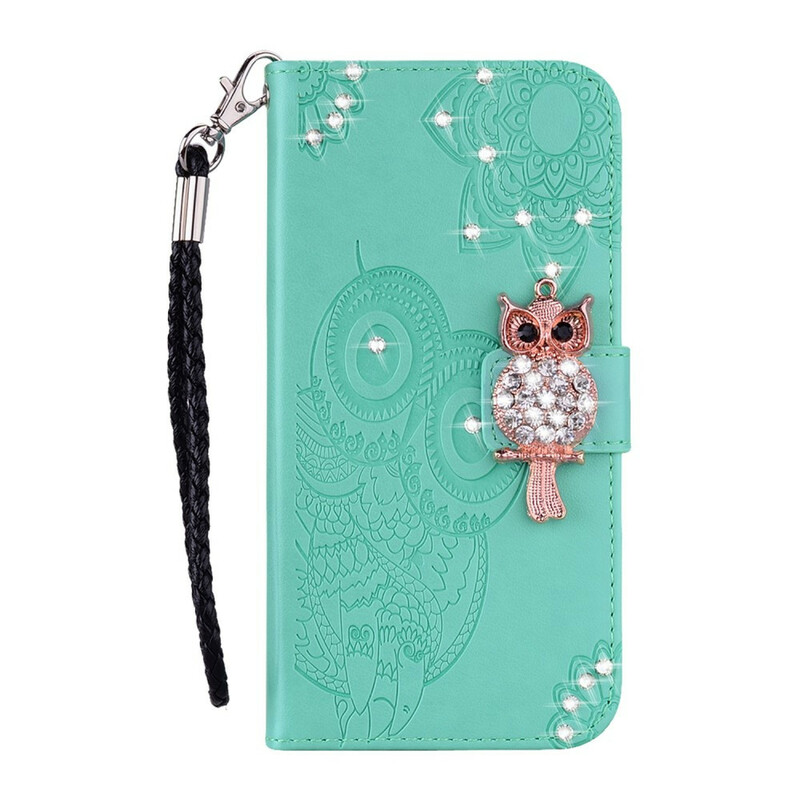 Housse Samsung Galaxy S20 FE Hibou Mandala et Breloque