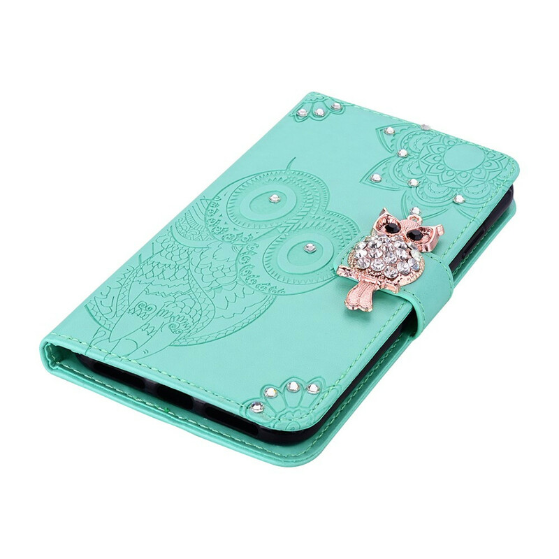 Housse Samsung Galaxy S20 FE Hibou Mandala et Breloque