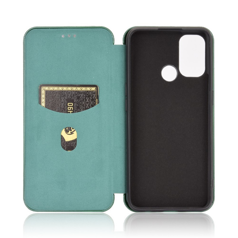 Flip Cover Oppo A53 / A53s Silicone Fibre Carbone Coloré