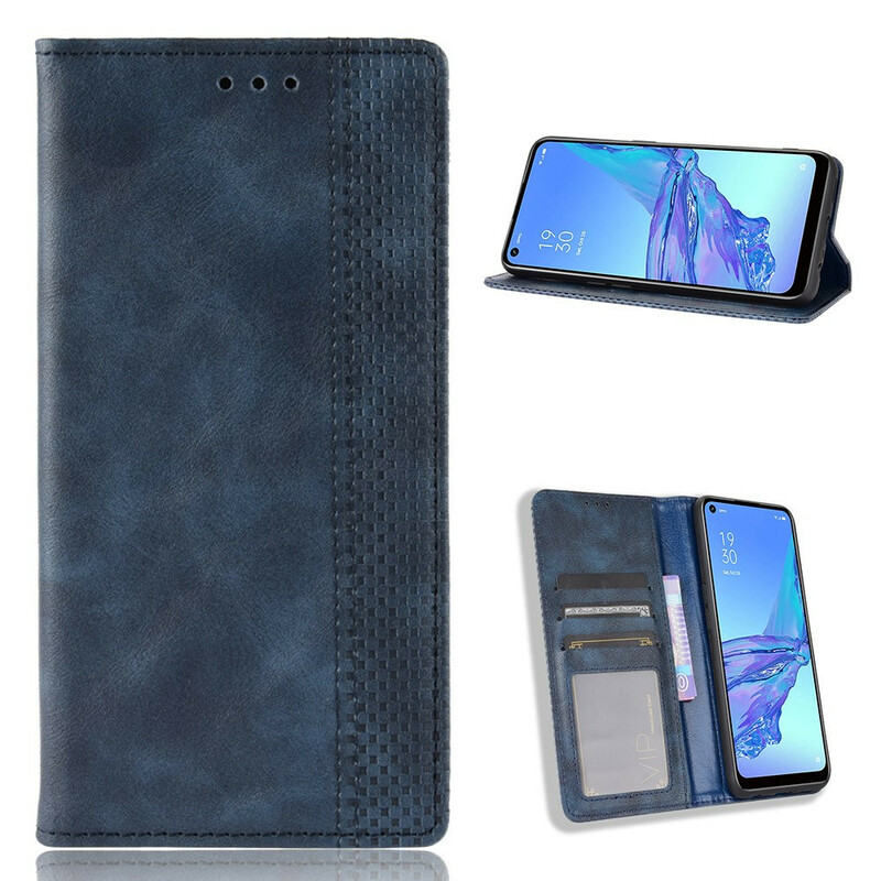 Flip Cover Oppo A53 Effet Cuir Vintage Stylisé Flip Cover Oppo A53 Effet Cuir Vintage Stylisé