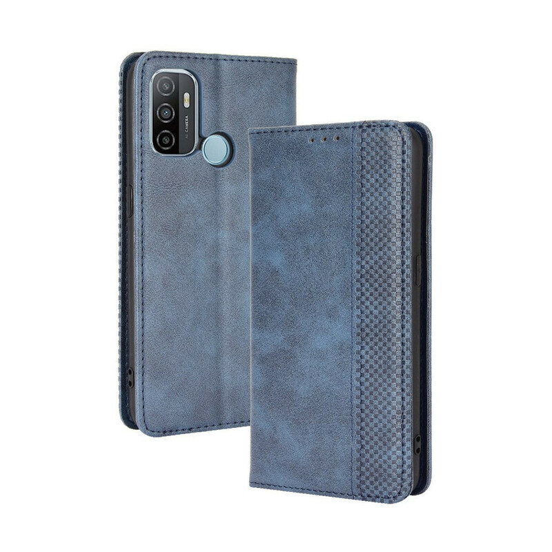 Flip Cover Oppo A53 Effet Cuir Vintage Stylisé