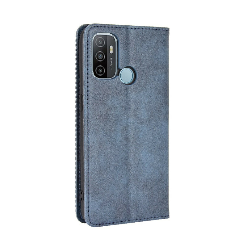 Flip Cover Oppo A53 Effet Cuir Vintage Stylisé Flip Cover Oppo A53 Effet Cuir Vintage Stylisé